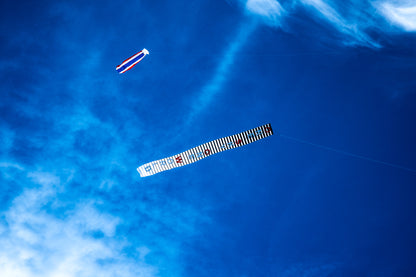 Cerf-volant zébré géant dans le ciel de Dieppe - photographie couleur - Corentin GMT