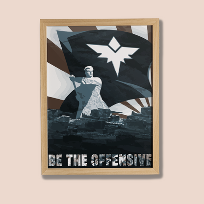 Poster Be the Offensive - affiche gaming 70 x 100 cm - Corentin GMT