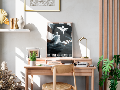 Poster Be the Offensive - impression sur papier Magistra Deluxe Blueback - Corentin GMT