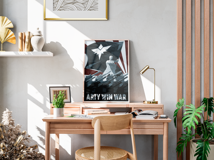 Poster Arty Win War - affiche déco pour setup gaming - Corentin GMT