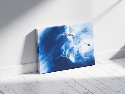 Cerf-volant et nuages, Dieppe - tirage couleur sans cadre posé au sol - Corentin GMT