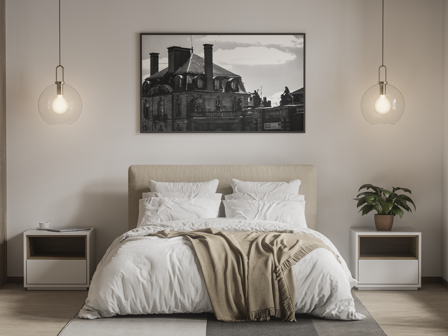 Palais Rohan à Strasbourg, tirage photo d'art noir et blanc - Corentin GMT