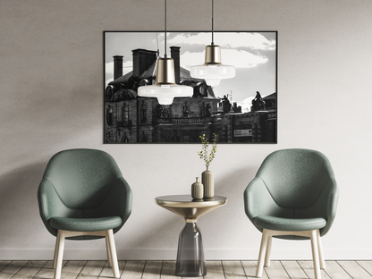 Palais Rohan, Strasbourg - tirage N&B dans un salon avec fauteuils - Corentin GMT