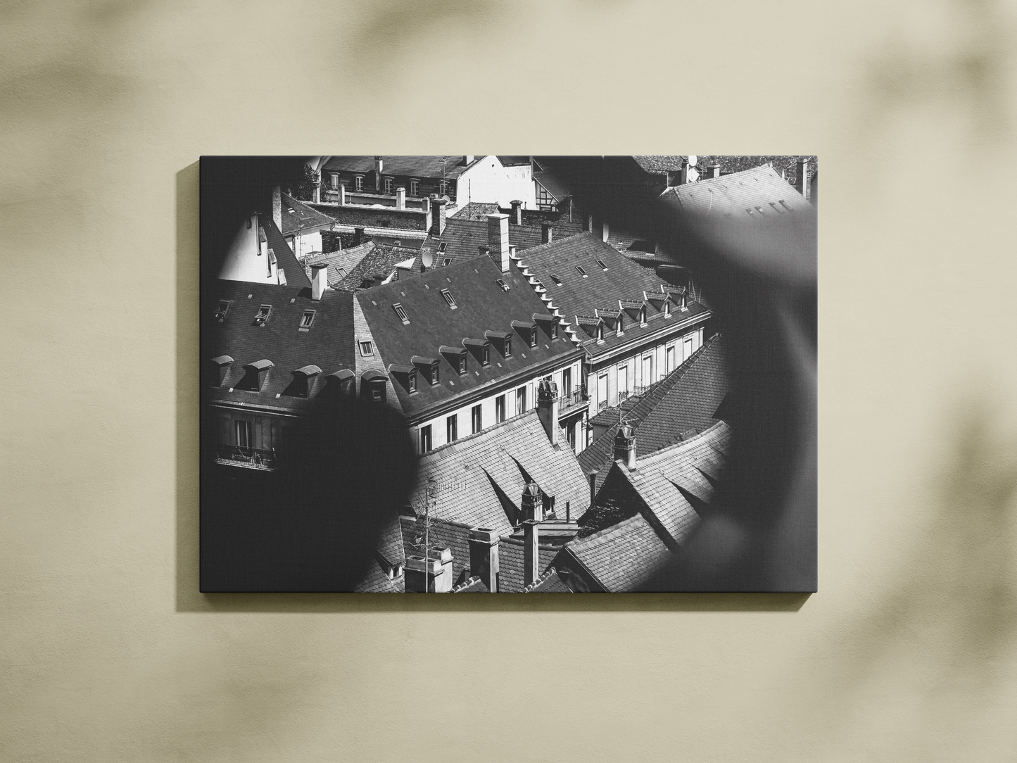 Vieux toits de Strasbourg en vue plongeante, tirage noir et blanc - Corentin GMT