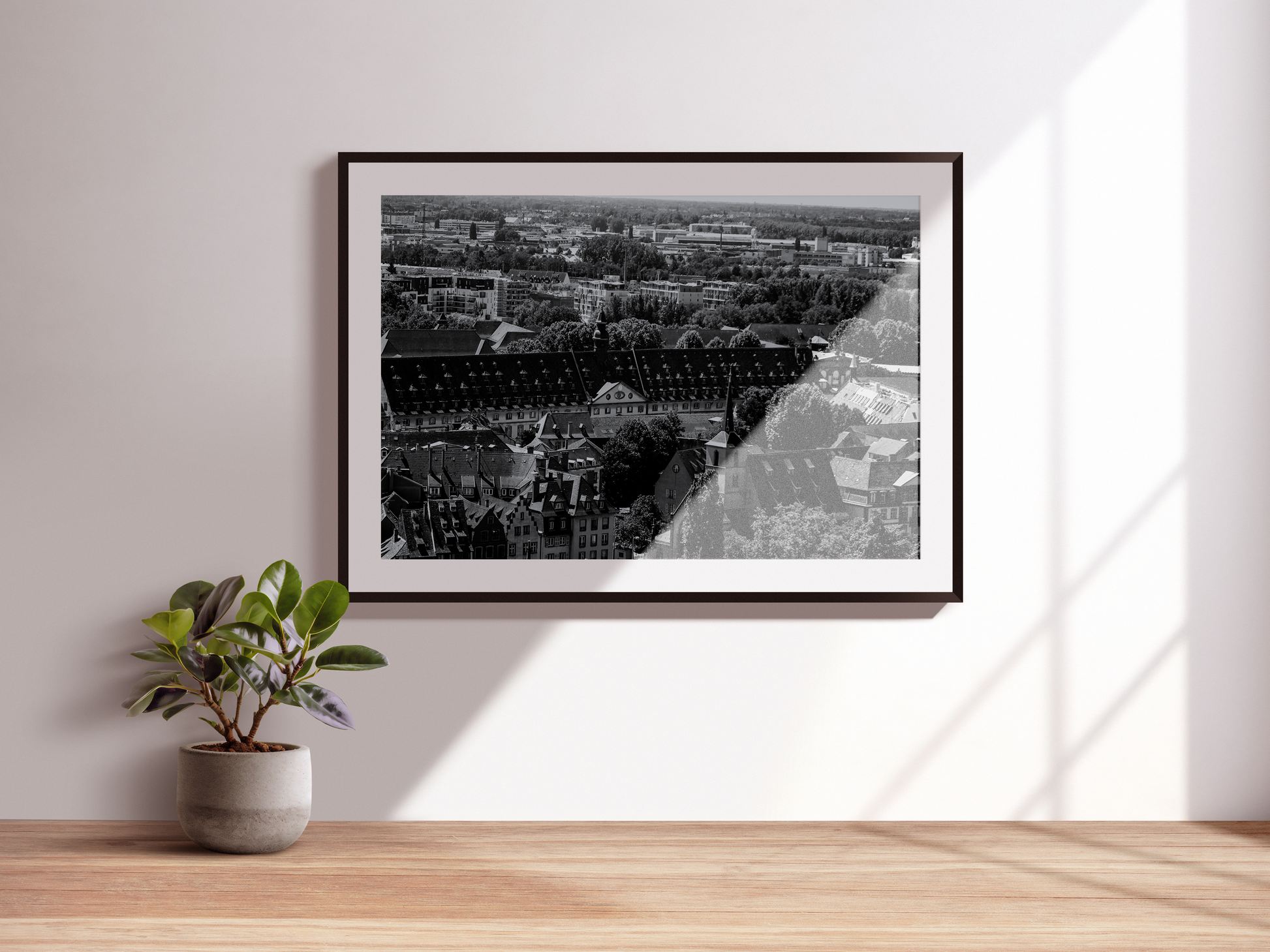 Panorama des toits de Strasbourg, tirage photo d'art noir et blanc - Corentin GMT
