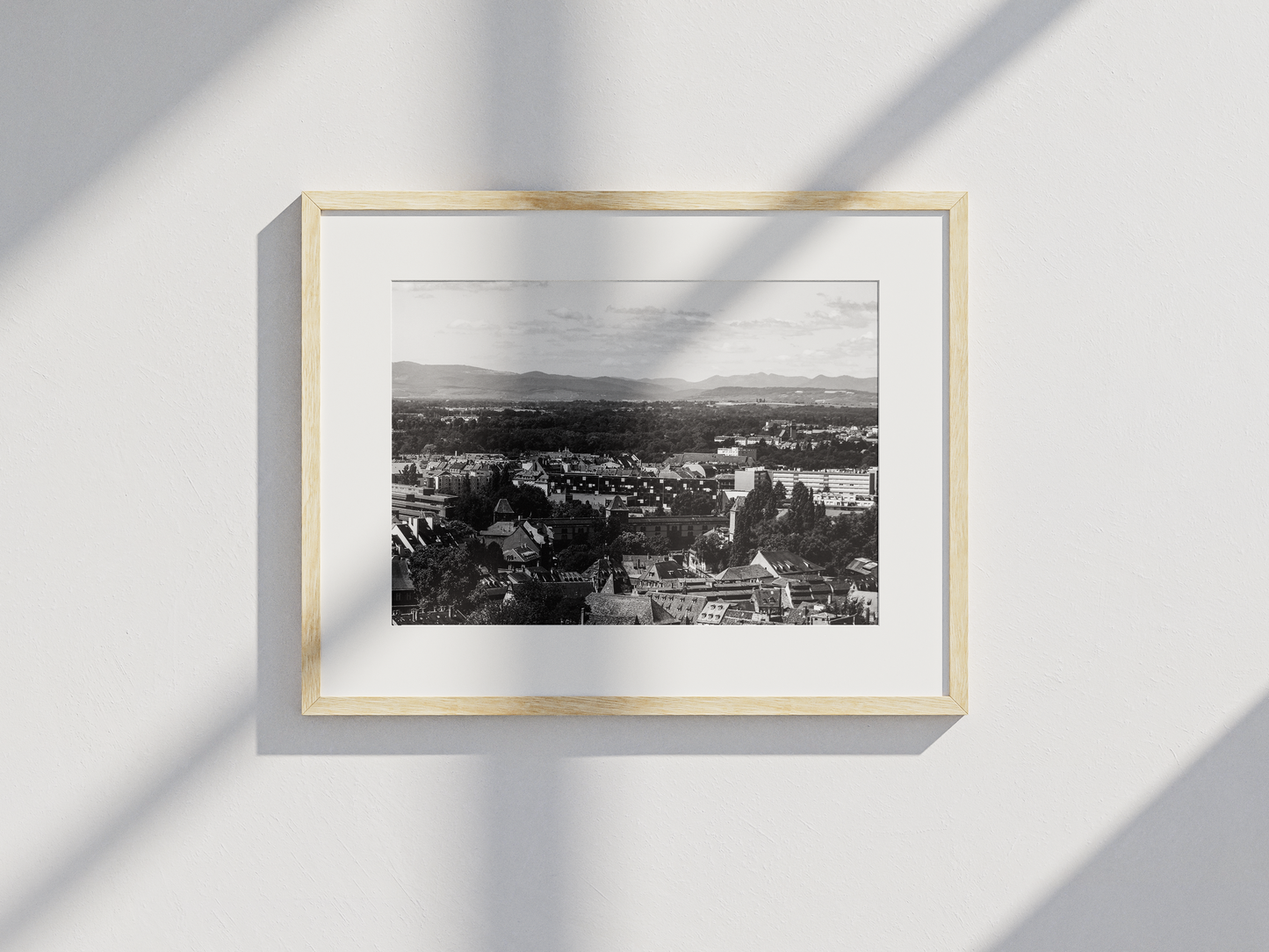 Panorama de Strasbourg et les Vosges, tirage noir et blanc - Corentin GMT