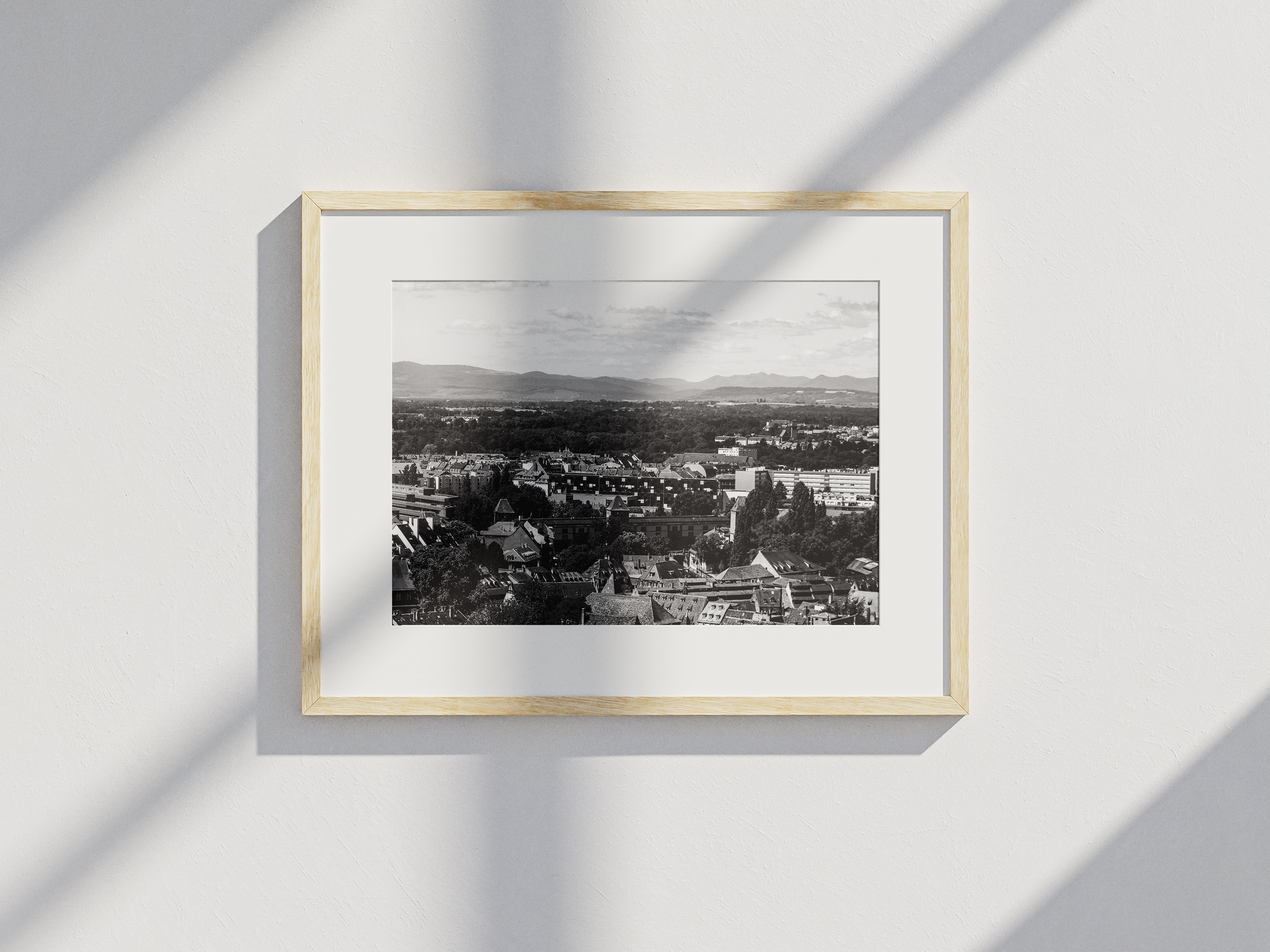 Panorama de Strasbourg et les Vosges, tirage noir et blanc - Corentin GMT