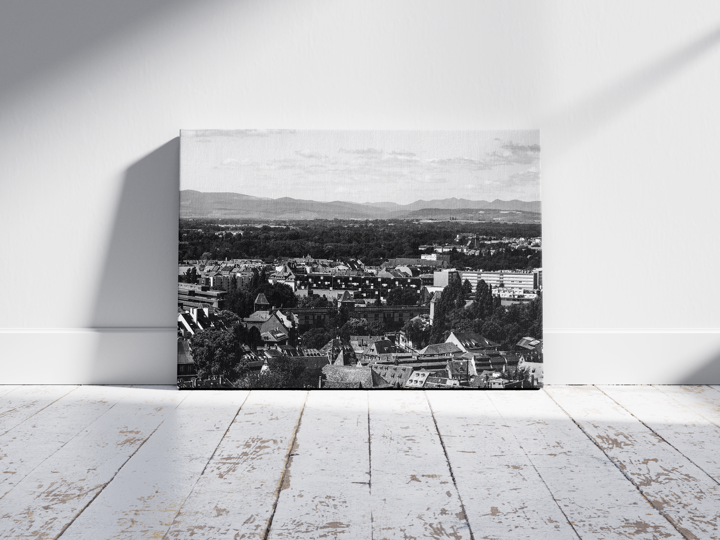 Panorama de Strasbourg et les Vosges, tirage noir et blanc - Corentin GMT