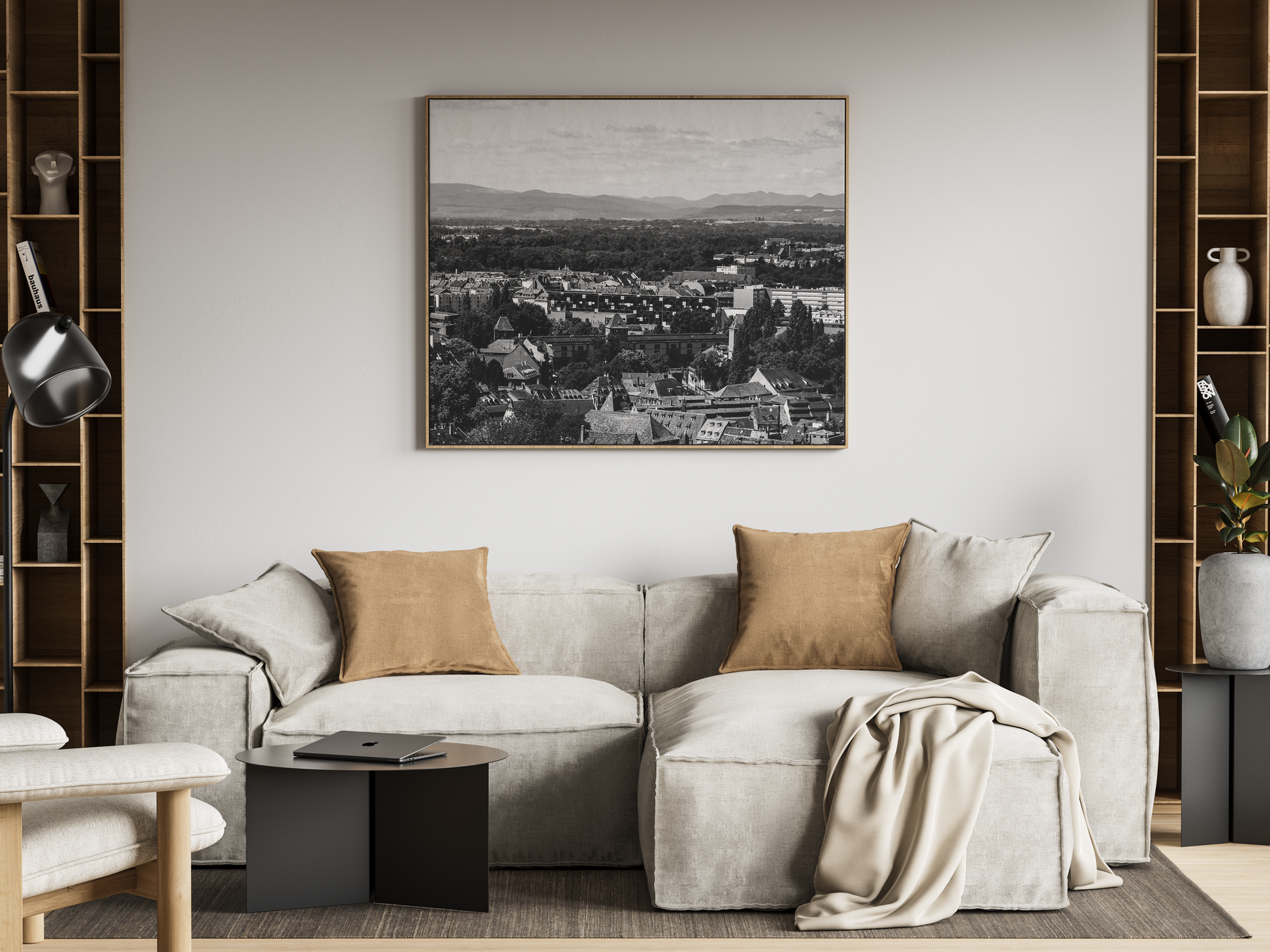 Panorama de Strasbourg et les Vosges, tirage noir et blanc - Corentin GMT
