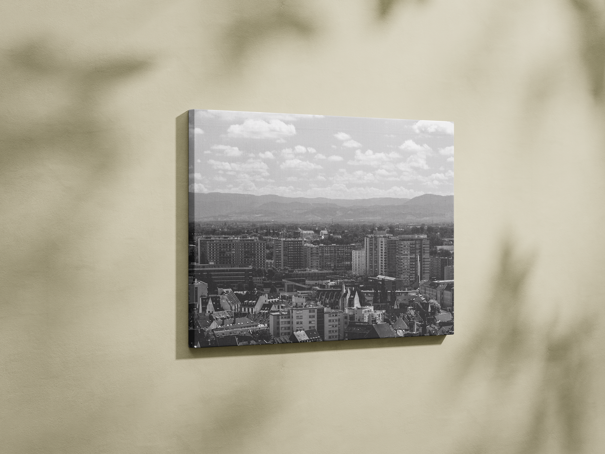 Panorama de Strasbourg et montagnes à l'horizon, tirage noir et blanc - Corentin GMT